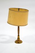 An Imperial 1960's table lamp, turned wood and brass,
