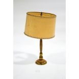 An Imperial 1960's table lamp, turned wood and brass,