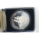 A 1989 Pitcairn Islands 50 Dollar silver coin,