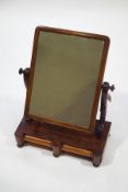 A Victorian mahogany dressing table mirror, with a two drawer base,