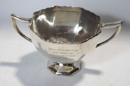 A silver two handled rose bowl, by H.