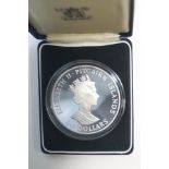 A Pitcairn Islands 50 Dollar silver coin,