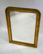 A large modern gilt framed wall mirror,