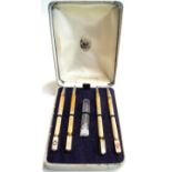 A set of four silver bridge pencils,