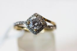 A 9 carat gold cluster dress ring, finger size N, 2.