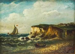 Early 20th century (British School) Coastal landscape oil on board Indistinct signature lower