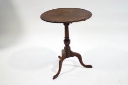A 19th century mahogany tripod table,