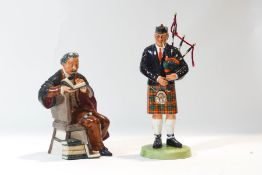 Two Royal Doulton figures : The Professor HN2181 and The Piper HN3444,