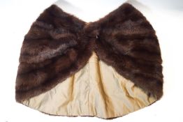 A vintage fur shrug, with label for Gunther Jaeckel,