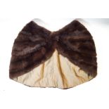 A vintage fur shrug, with label for Gunther Jaeckel,
