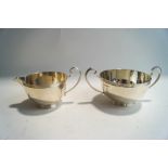 A silver sugar bowl and cream jug, by Lee & Wigfull (Henry Wigfull), Sheffield 1926,