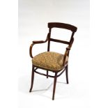 A Jacob and Josef Kohn bentwood armchair, stamped to underside,