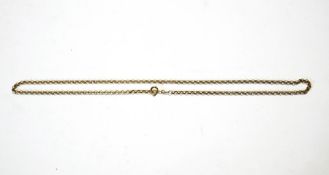 A 9 carat gold belcher link chain, 52 cm long,