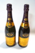 Two bottles of Veuve Cliquot Ponsardin, 1980,