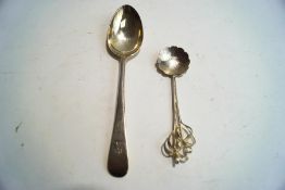 A Harris & Son of Western Australia spider orchid spoon; and a silver spoon 1884/85 Glasgow; 60g (1.