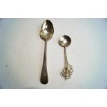 A Harris & Son of Western Australia spider orchid spoon; and a silver spoon 1884/85 Glasgow; 60g (1.