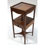 An Edwardian mahogany washstand, converted to a bijouterie cabinet,