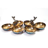 A pair of silver plated hors d'oeuvres dishes,