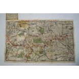 A cloth backed District Railway Map of London, undated but c1900, 6th edition,