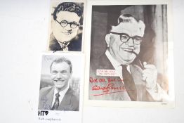 A quantity of ephemera related to famous people, with signatures and printed examples,