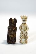 Two interesting hardstone carvings, one a Japanese hardstone creature,