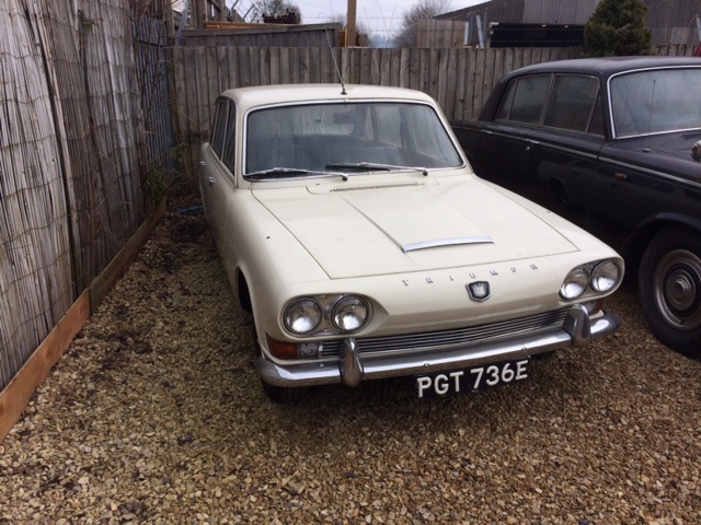 A 1967 Triumph 2000 Mk.1 Saloon, registration number PGT 736E, white.