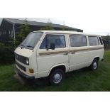 A 1985 VW Type 25 Camper Van with Devon Conversion, registration number C852 TBC,