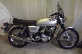 A 1975 Norton Commando 850 Mk.3, registration LGT 453P, chassis number 332125, silver.