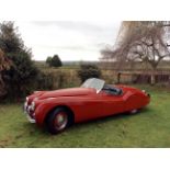 A 1950 Jaguar XK120 OTS, registration number PFF 481, chassis number 660126, engine number A 4835-7,