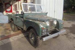 A 1954 Land Rover Series 1, registration number MSK 508, chassis number 47101075, green.
