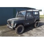 A 1985 Land Rover 90 County, registration number B872 BYB, chassis number SALLDVA7AA236327, grey.