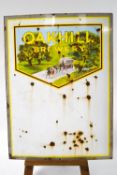 An enamel Oakhill Brewery advertising sign, 115.5cm x 85.