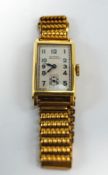 Roamer, Standard, an Art Deco style gentleman's mechanical wristwatch, black Arabic numerals,