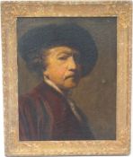 After Rembrandt Self Portrait Oil on canvas 51cm x 40.