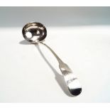 A Scottish William IV silver soup ladle, by George Bell, Edinburgh 1831, fiddle pattern,