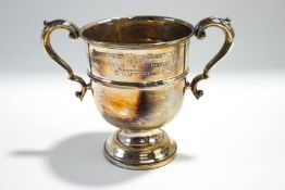 A silver two handled trophy cup, by Edward Viner, Sheffield 1934,