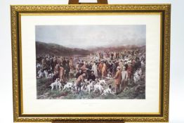 After George Earl Meeting of the Gun Dogs Society North Wales - 1904 Coloured print 67cm x 94cm