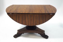 A William IV breakfast table, altered to have two drop ends,
