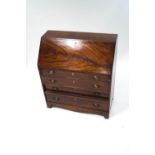 A 19th century mahogany bureau,