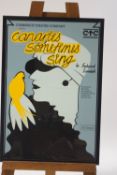 A Cambridge Theatre Company poster, "Canaries sometimes Sing',