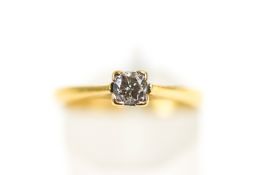 An 18 carat gold single stone diamond ring, the brilliant cut of approximately carats,