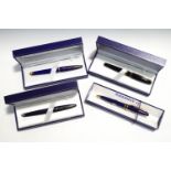 Two Waterman Carene fountain pens with 18K nibs,