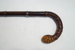 An Edwardian malacca swordstick,