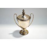 A silver two handled trophy cup and cover, Sheffield 1933,