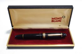 A Mont Blanc Meisterstock 149 fountain pen, with 14C two colour nib, stamped 1810,