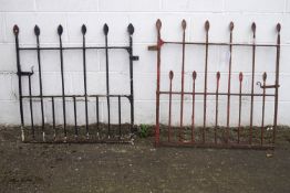 Two single wrought iron gates,