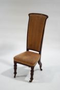 A Victorian mahogany child's correction chair,