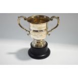 A silver two handled trophy cup, Birmingham 1934, inscribed for the Sparkford Vale Harriers 1937,