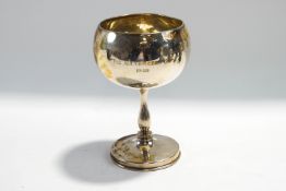 A silver trophy cup, marks rubbed, engraved 'Mendip Farmers Hunt-The Auctioneers Cup-1949',