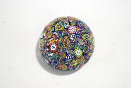 A small Perthshire millefiori paperweight, with three animal motifs - elephant,